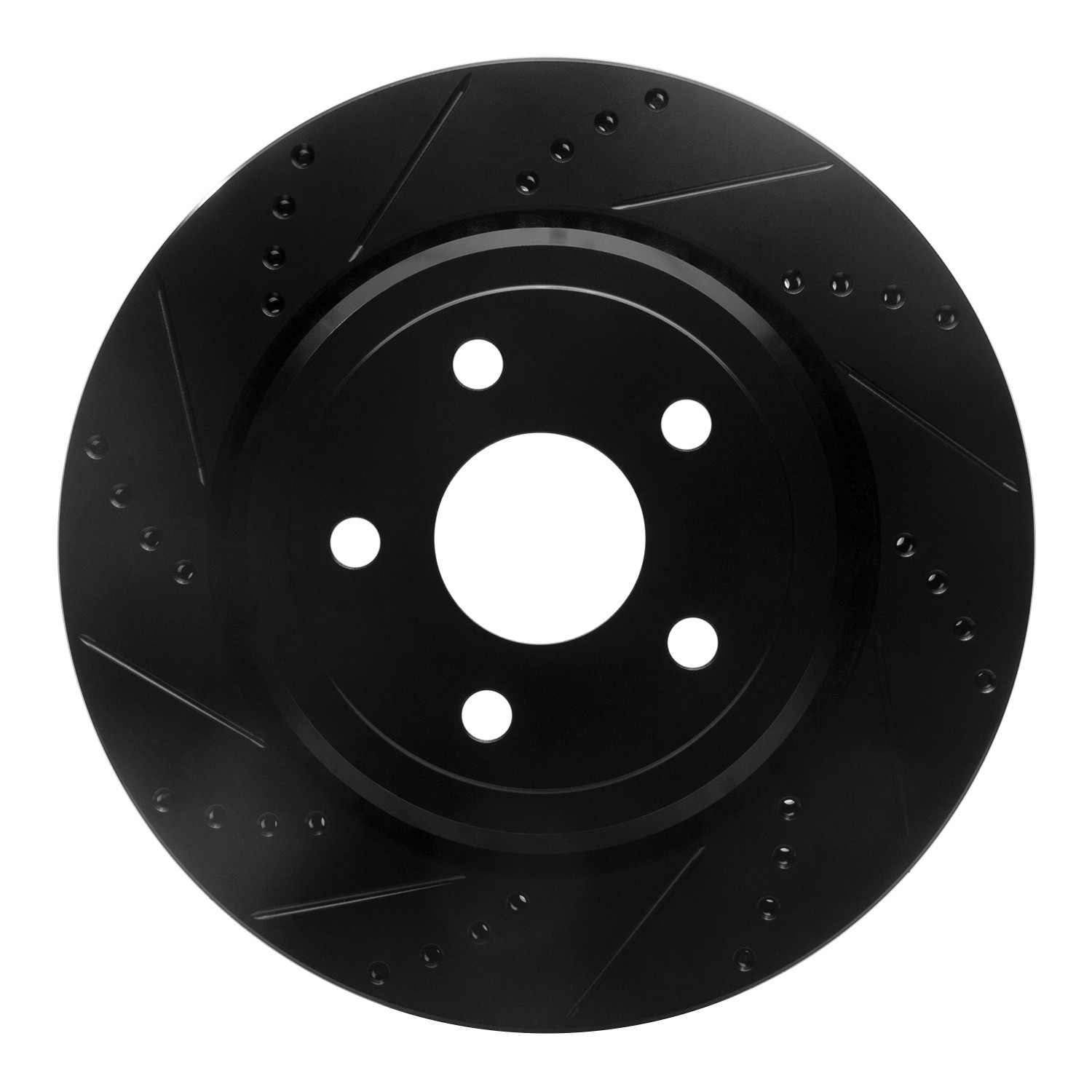 DYN 633-42008L DFC Brake Rotor - Drilled and Slotted - Black - Image 3