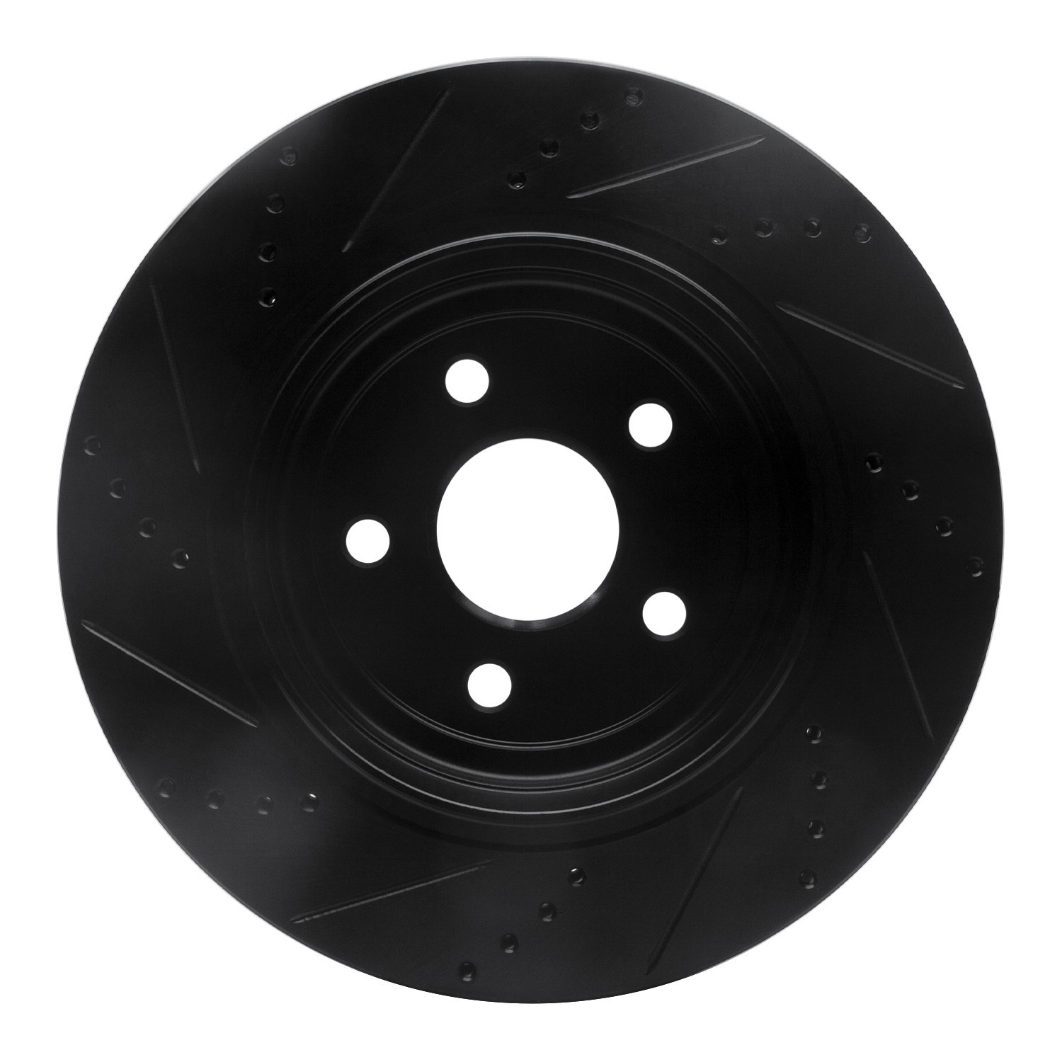 DYN 633-42008R DFC Brake Rotor - Drilled and Slotted - Black - Image 2