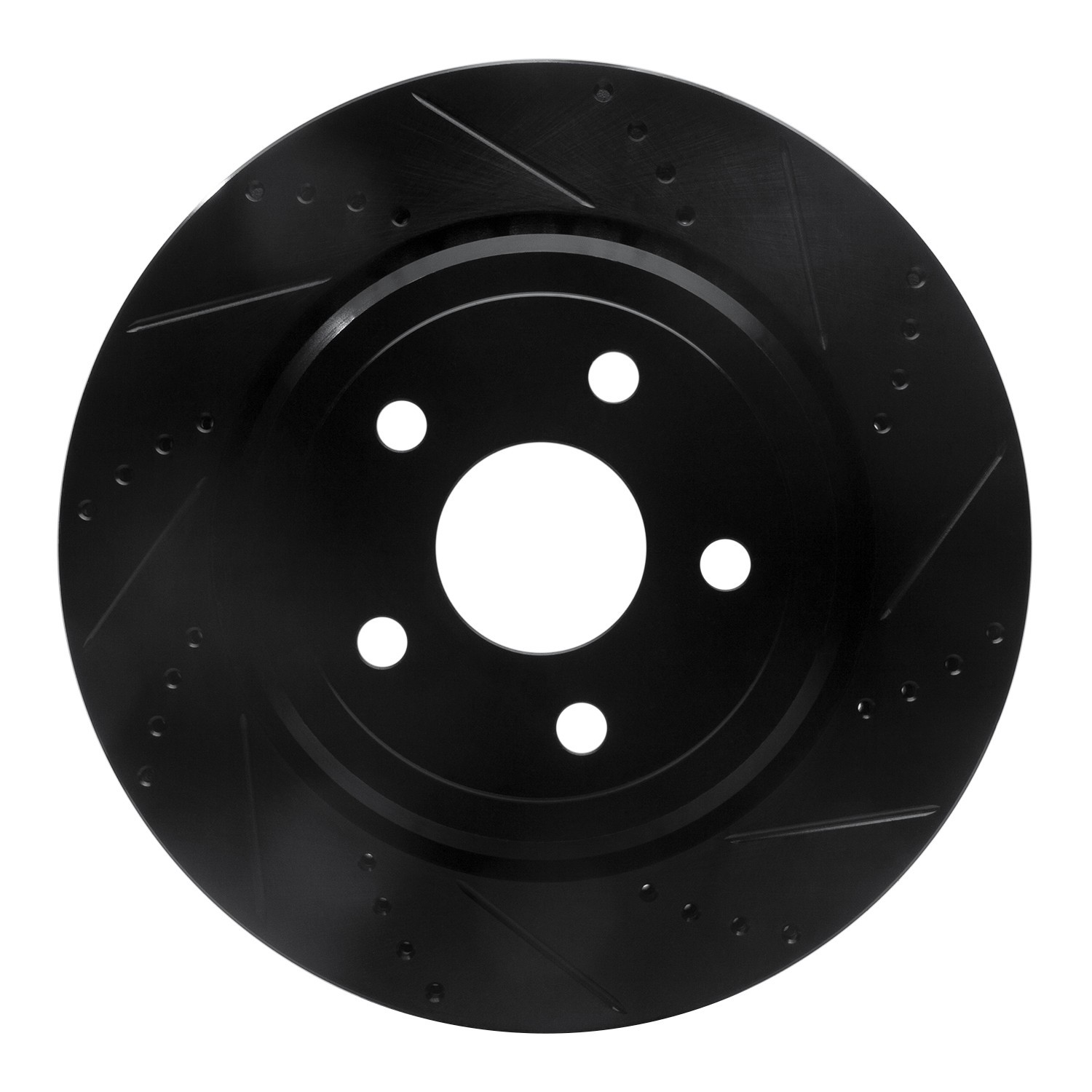 DYN 633-42008R DFC Brake Rotor - Drilled and Slotted - Black - Image 3
