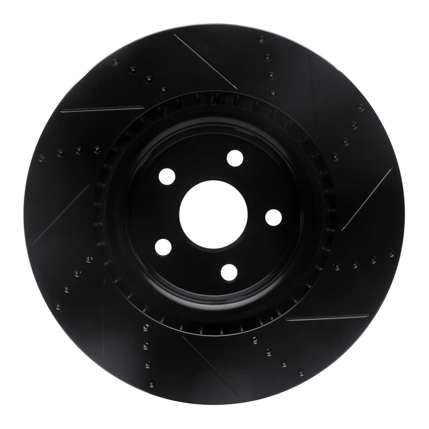 DYN 633-42009L DFC Brake Rotor - Drilled and Slotted - Black - Image 2