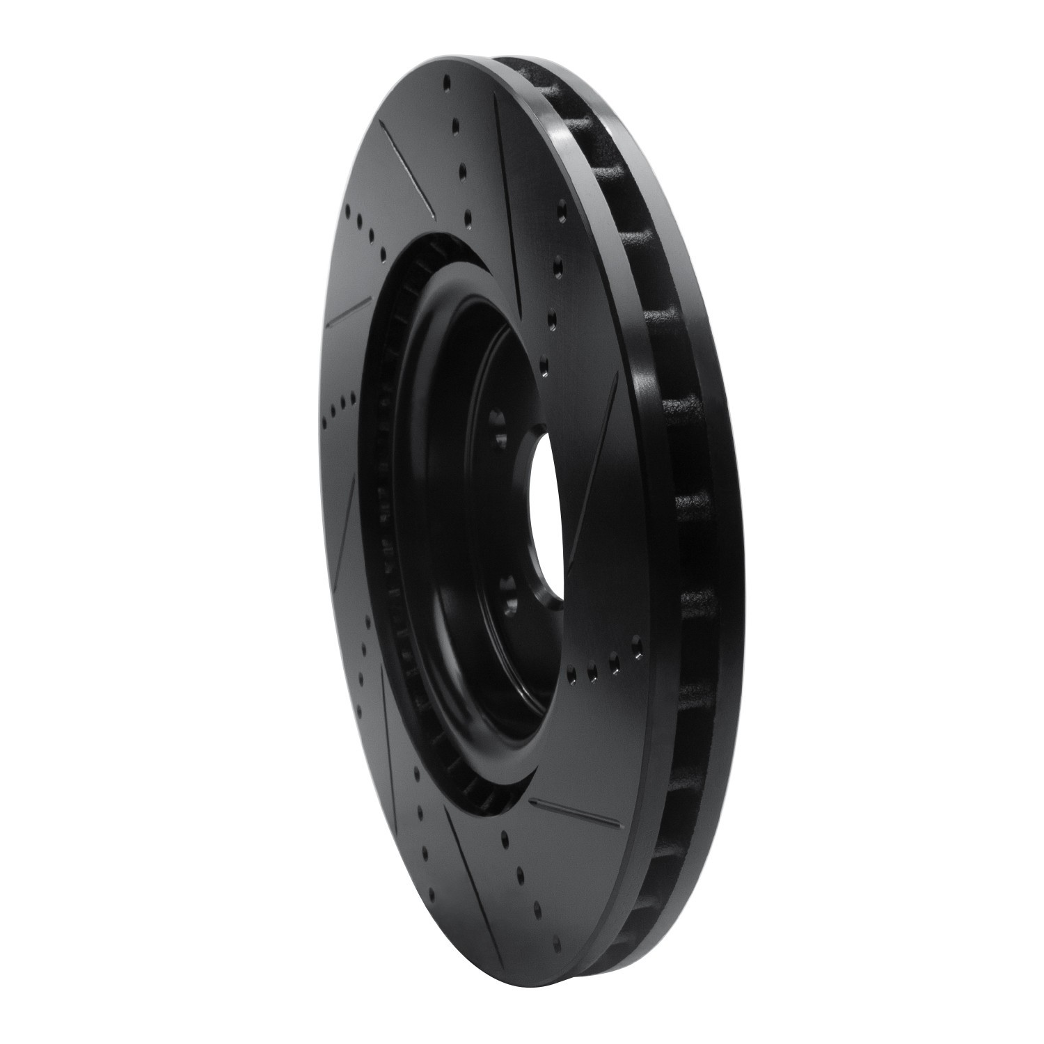 DYN 633-42009L DFC Brake Rotor - Drilled and Slotted - Black - Image 5