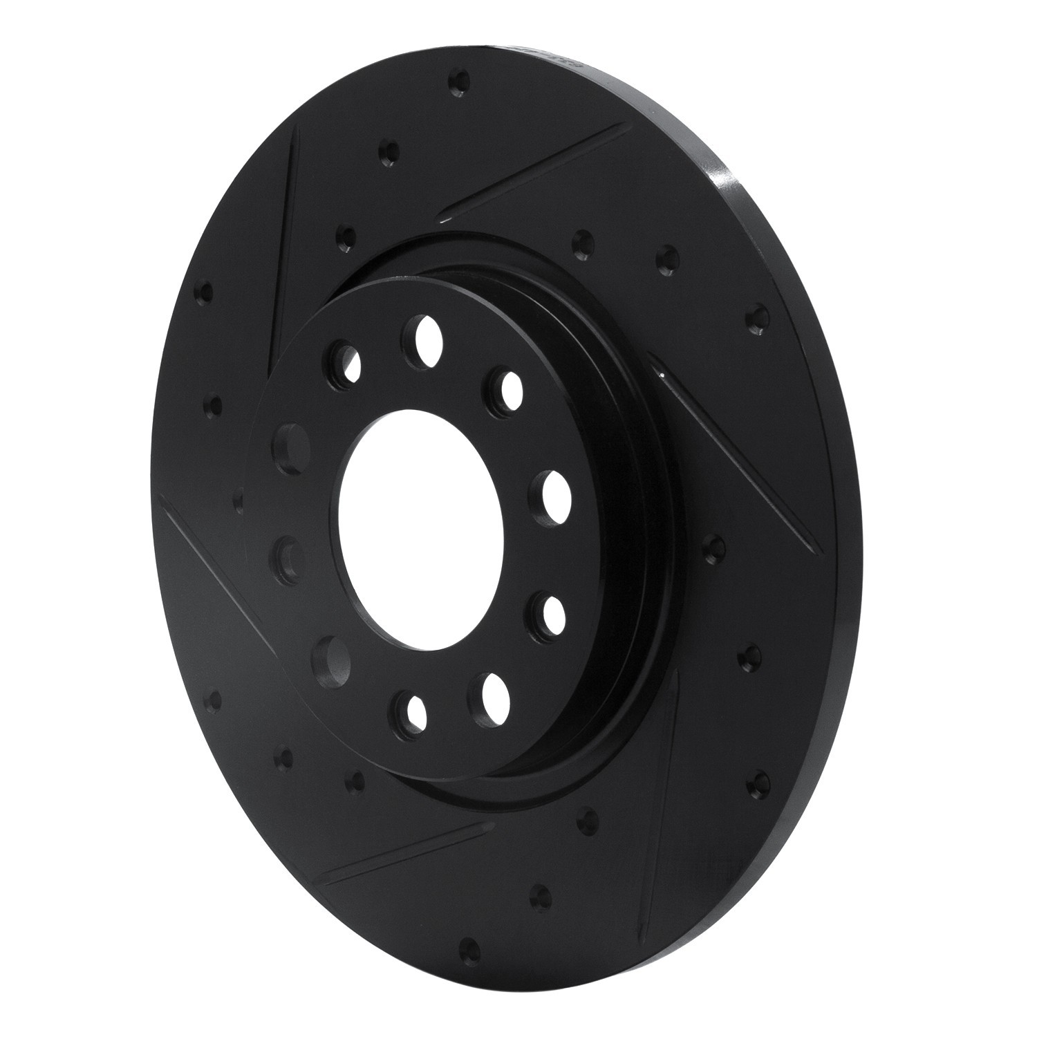 DYN 633-42012L DFC Brake Rotor - Drilled and Slotted - Black