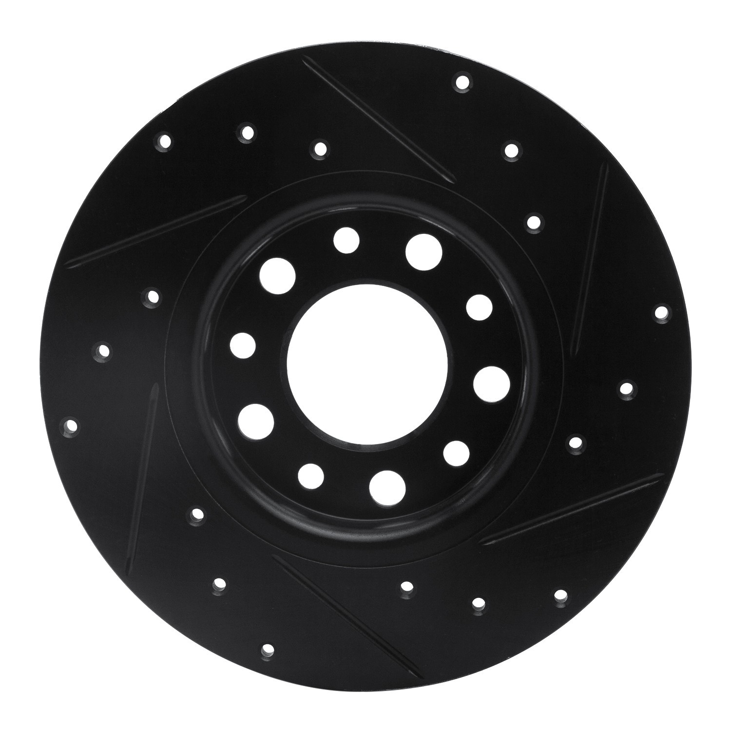 DYN 633-42012L DFC Brake Rotor - Drilled and Slotted - Black - Image 2