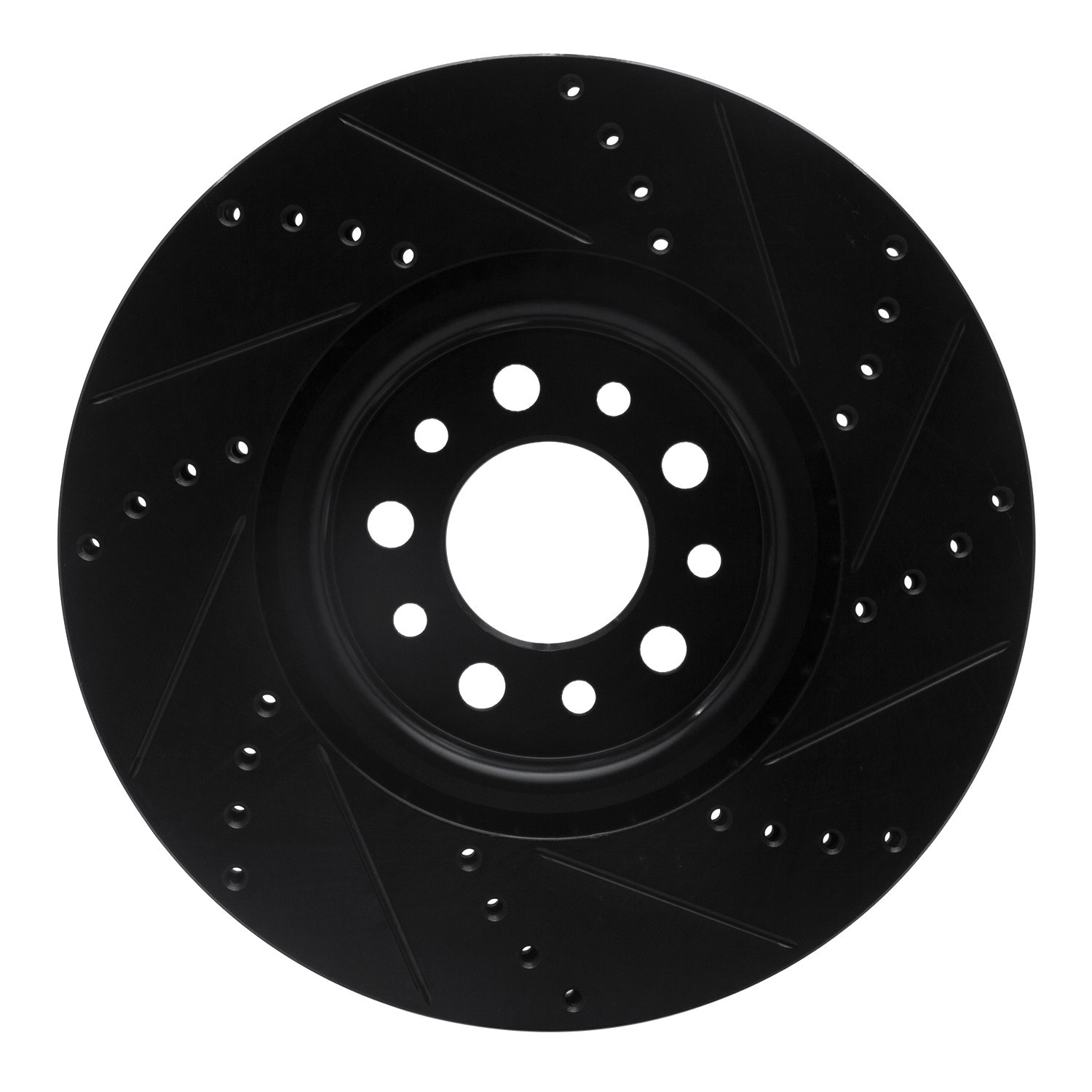 DYN 633-42013L DFC Brake Rotor - Drilled and Slotted - Black - Image 2