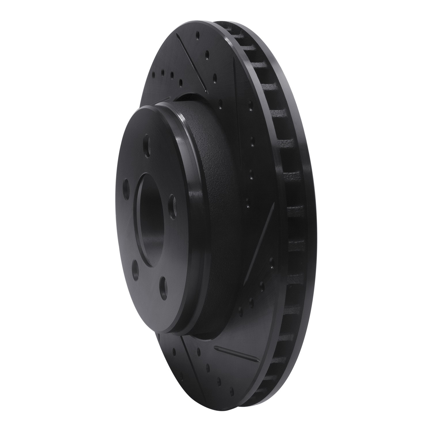 DYN 633-42020R DFC Brake Rotor - Drilled and Slotted - Black