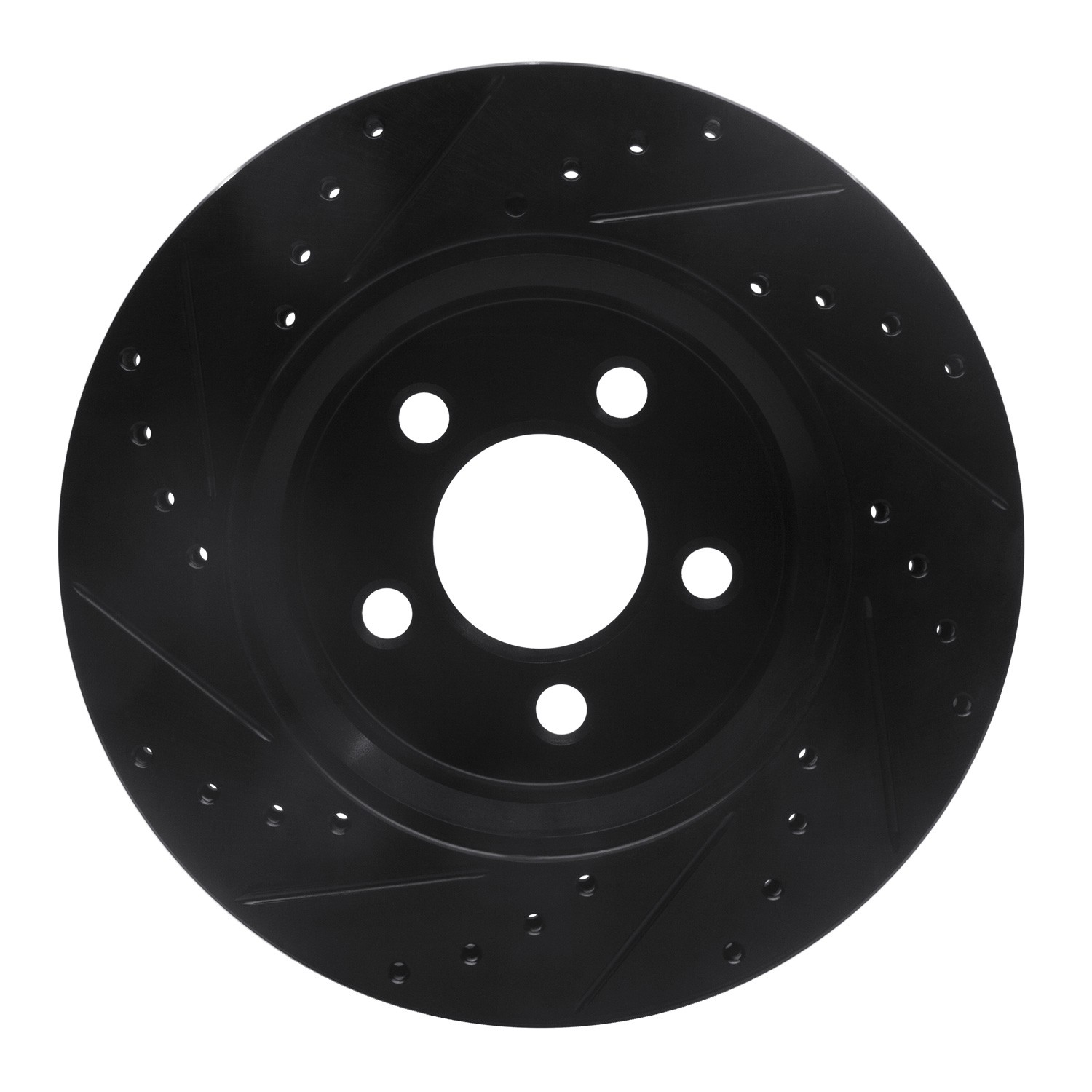 DYN 633-42020R DFC Brake Rotor - Drilled and Slotted - Black - Image 2