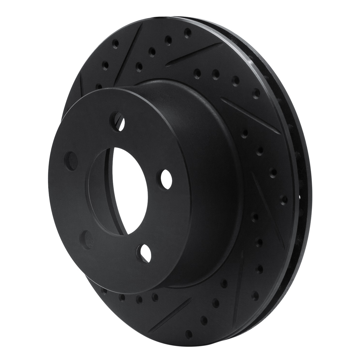 DYN 633-42022L DFC Brake Rotor - Drilled and Slotted - Black