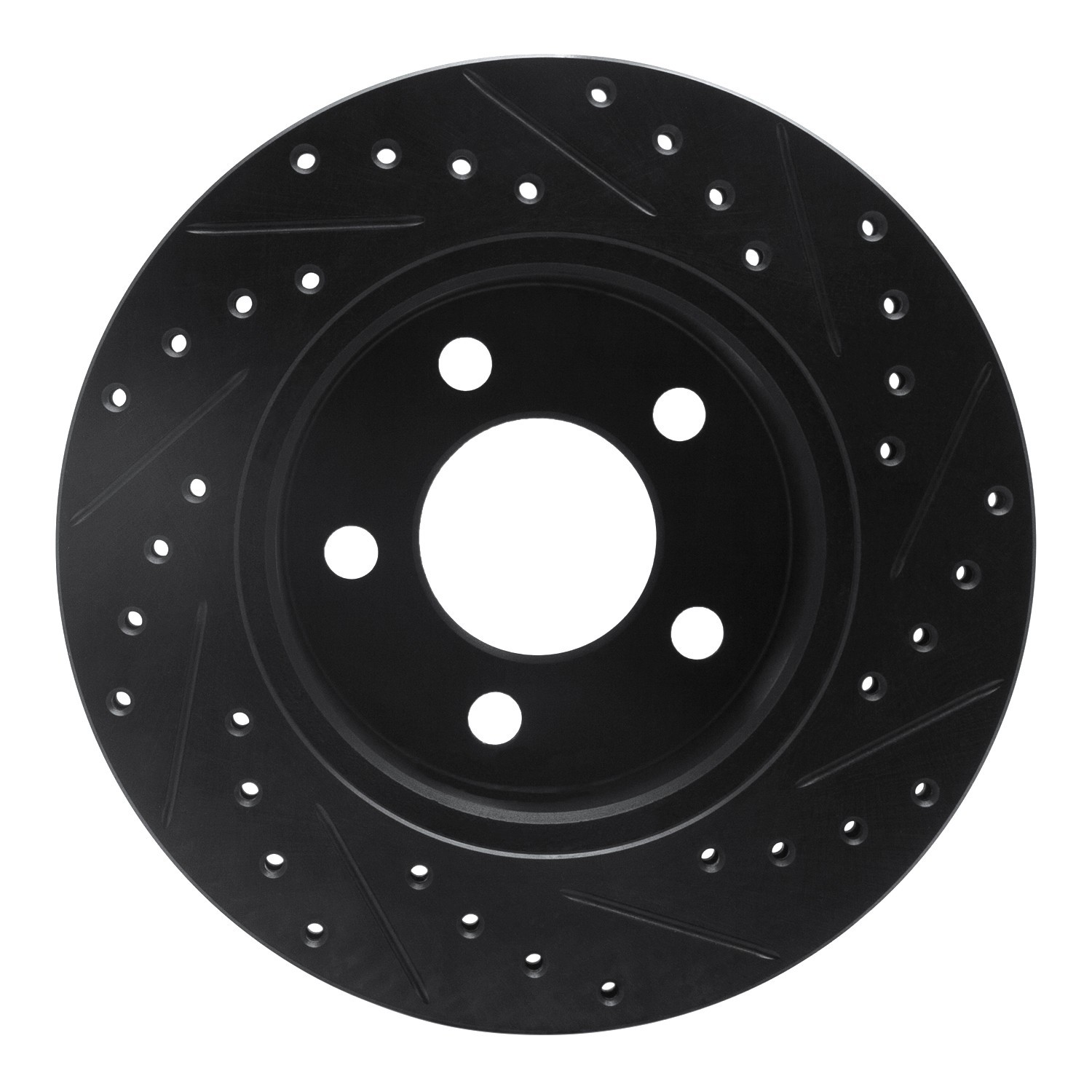 DYN 633-42022L DFC Brake Rotor - Drilled and Slotted - Black - Image 2