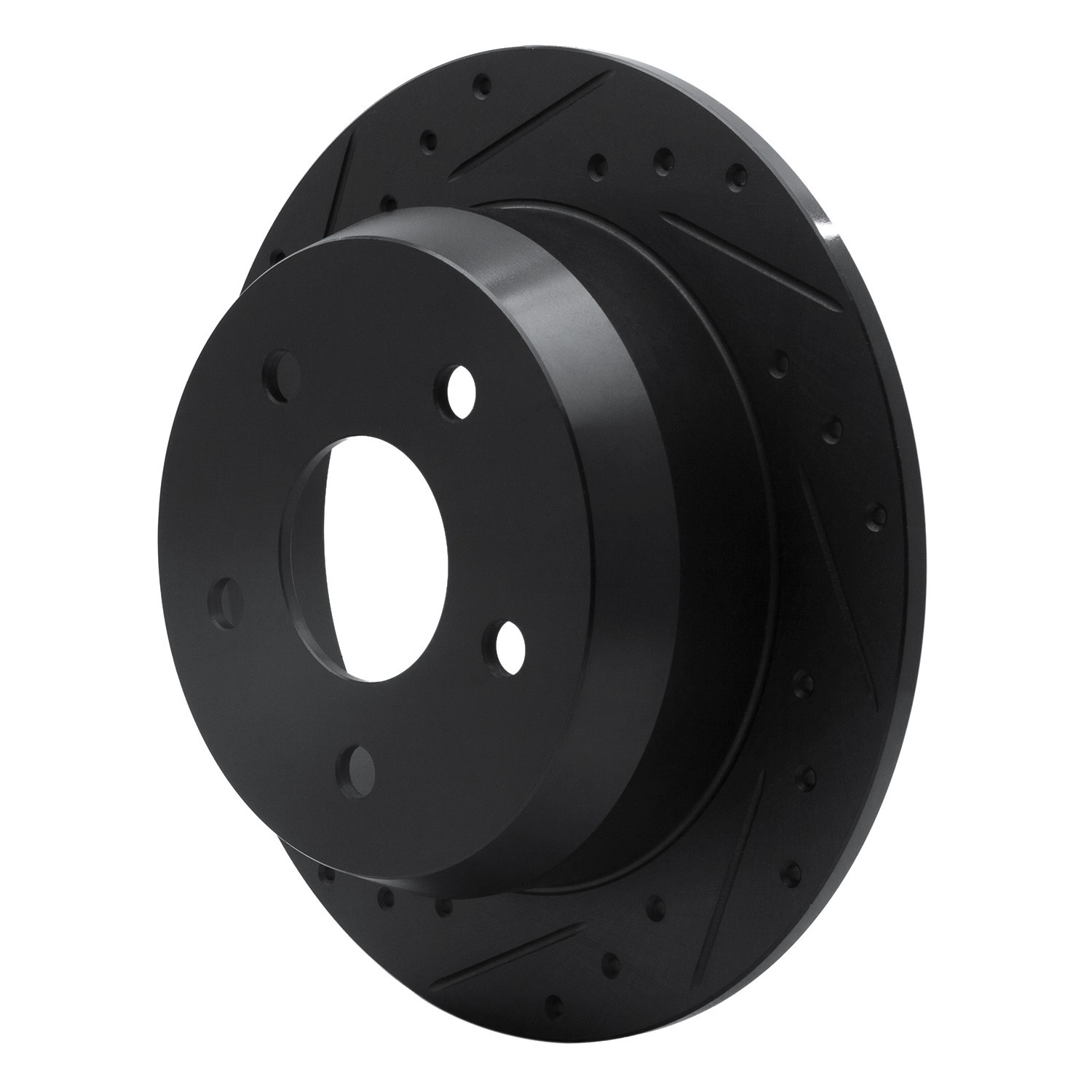 DYN 633-42025L DFC Brake Rotor - Drilled and Slotted - Black