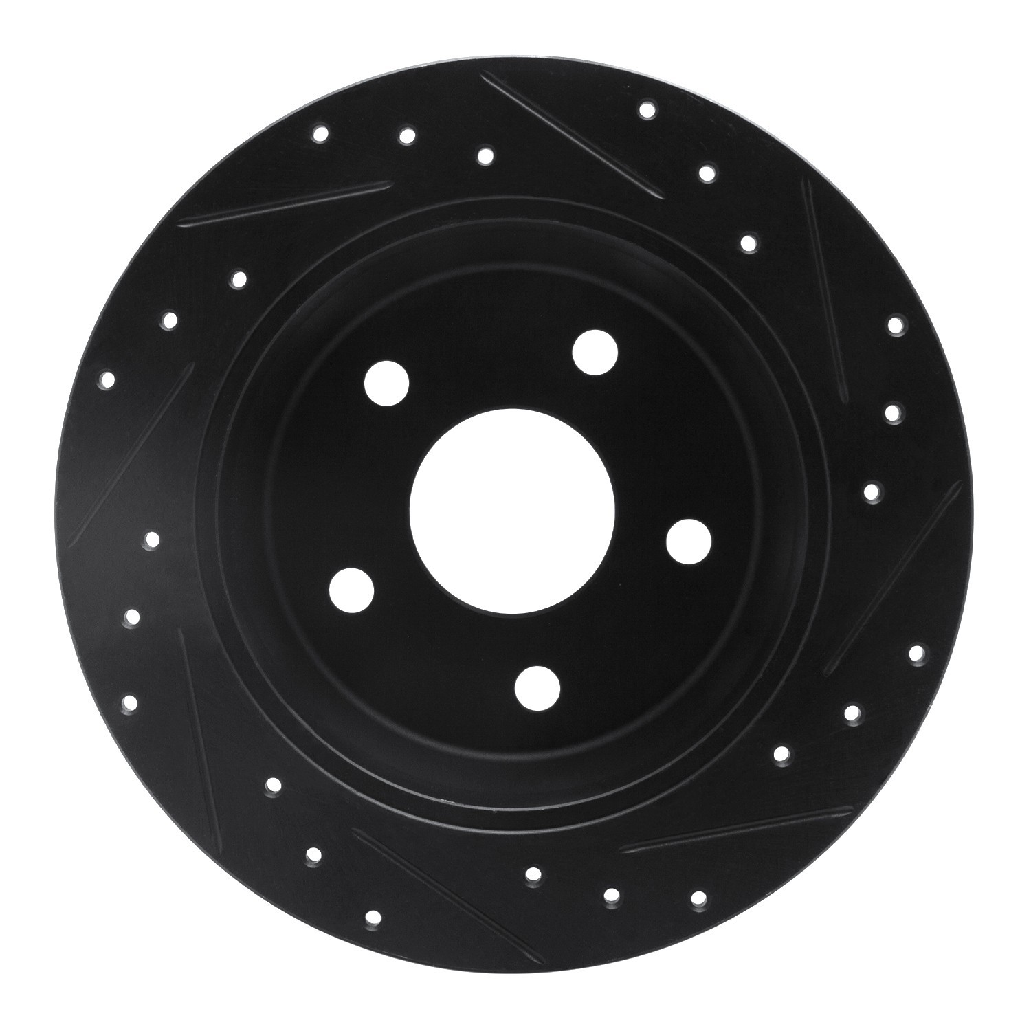 DYN 633-42025L DFC Brake Rotor - Drilled and Slotted - Black - Image 2
