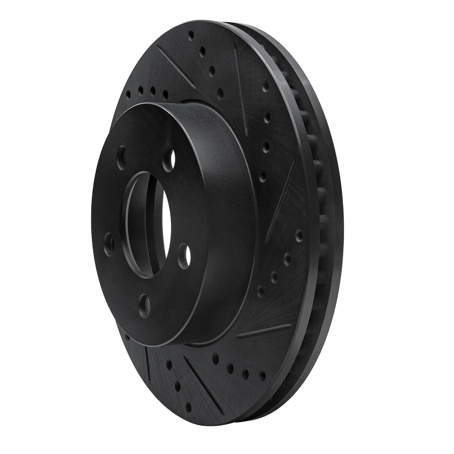DYN 633-42027R DFC Brake Rotor - Drilled and Slotted - Black