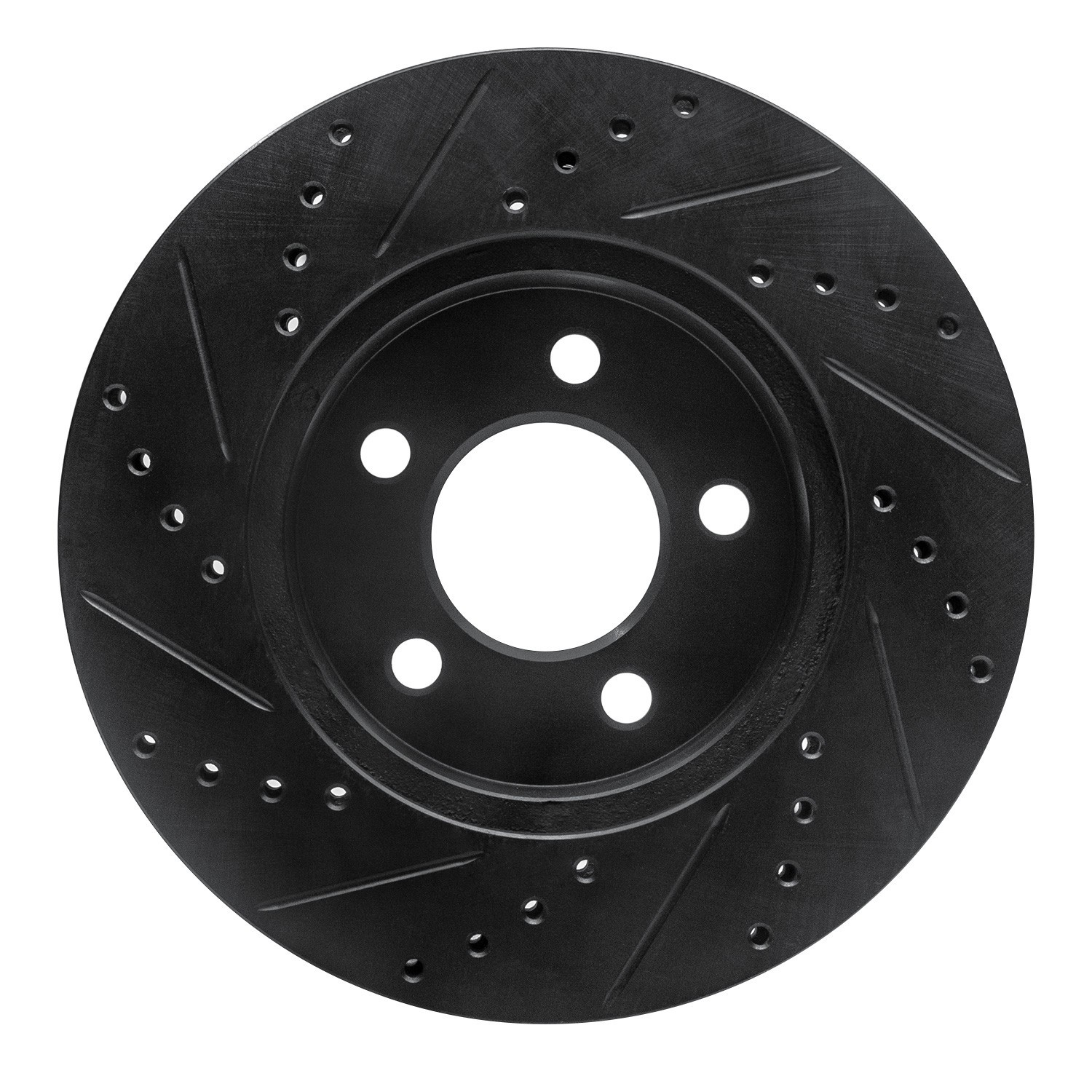 DYN 633-42027R DFC Brake Rotor - Drilled and Slotted - Black - Image 2