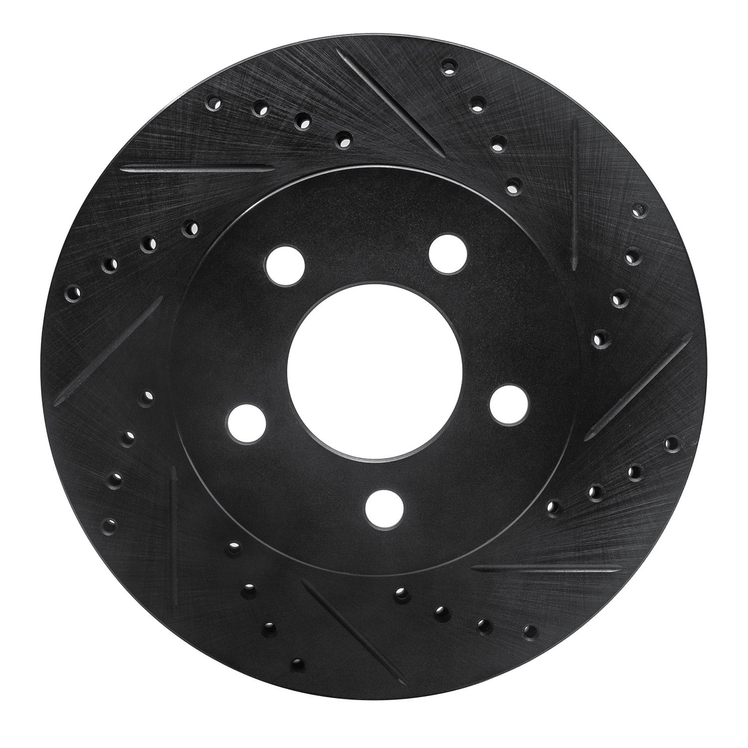 DYN 633-42027R DFC Brake Rotor - Drilled and Slotted - Black - Image 3