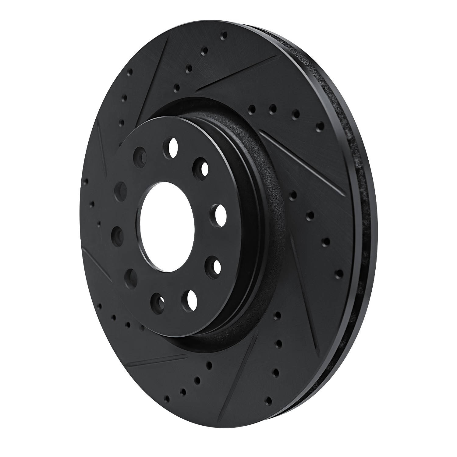 DYN 633-42038L DFC Brake Rotor - Drilled and Slotted - Black