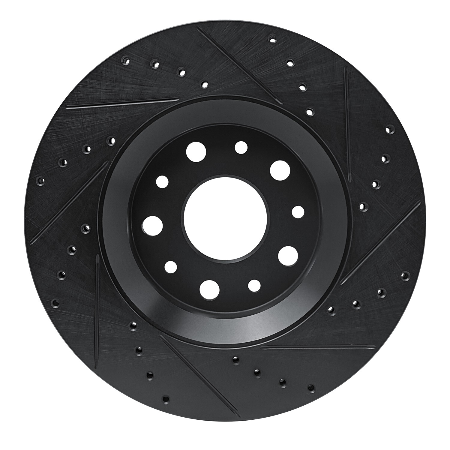 DYN 633-42038L DFC Brake Rotor - Drilled and Slotted - Black - Image 2