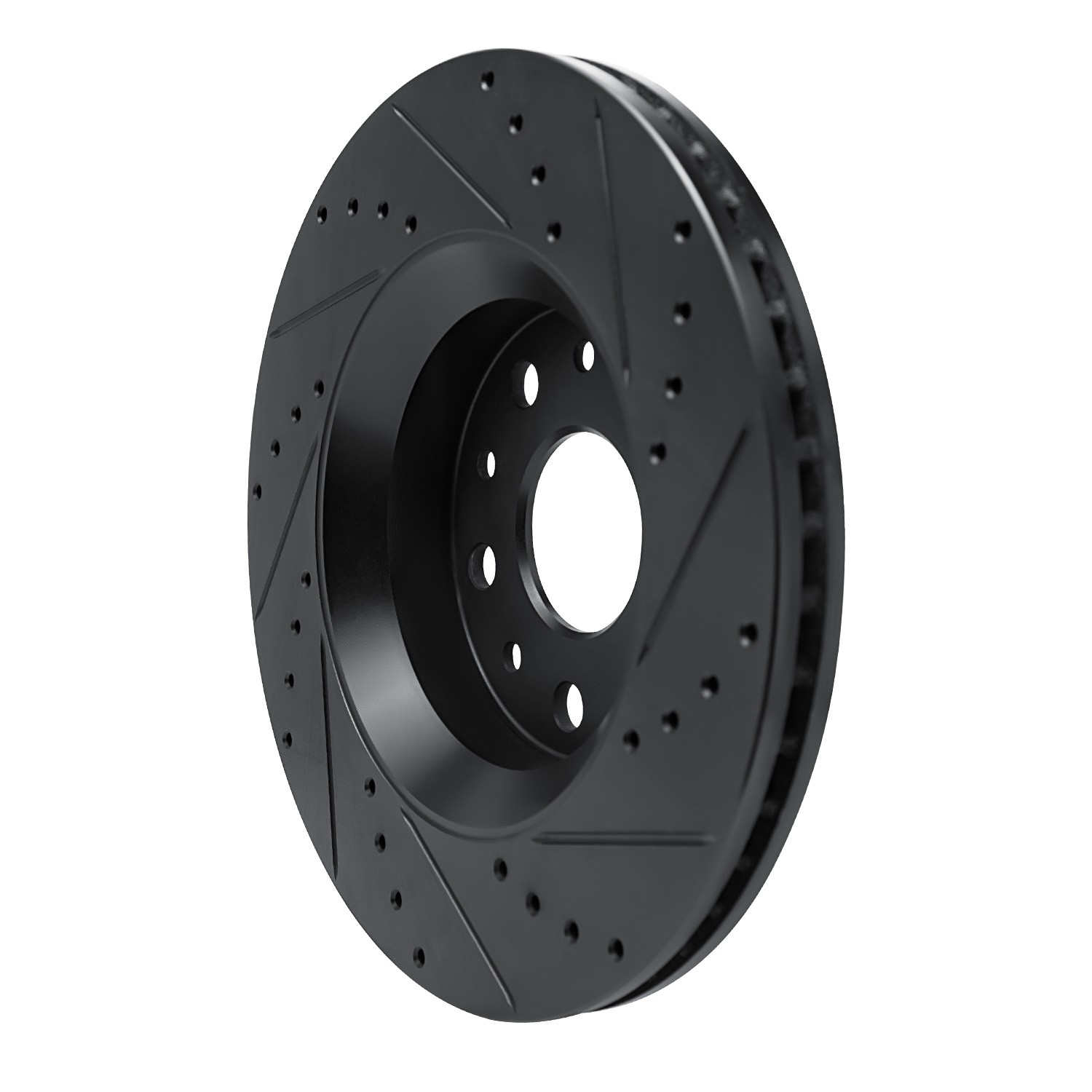 DYN 633-42038L DFC Brake Rotor - Drilled and Slotted - Black - Image 5