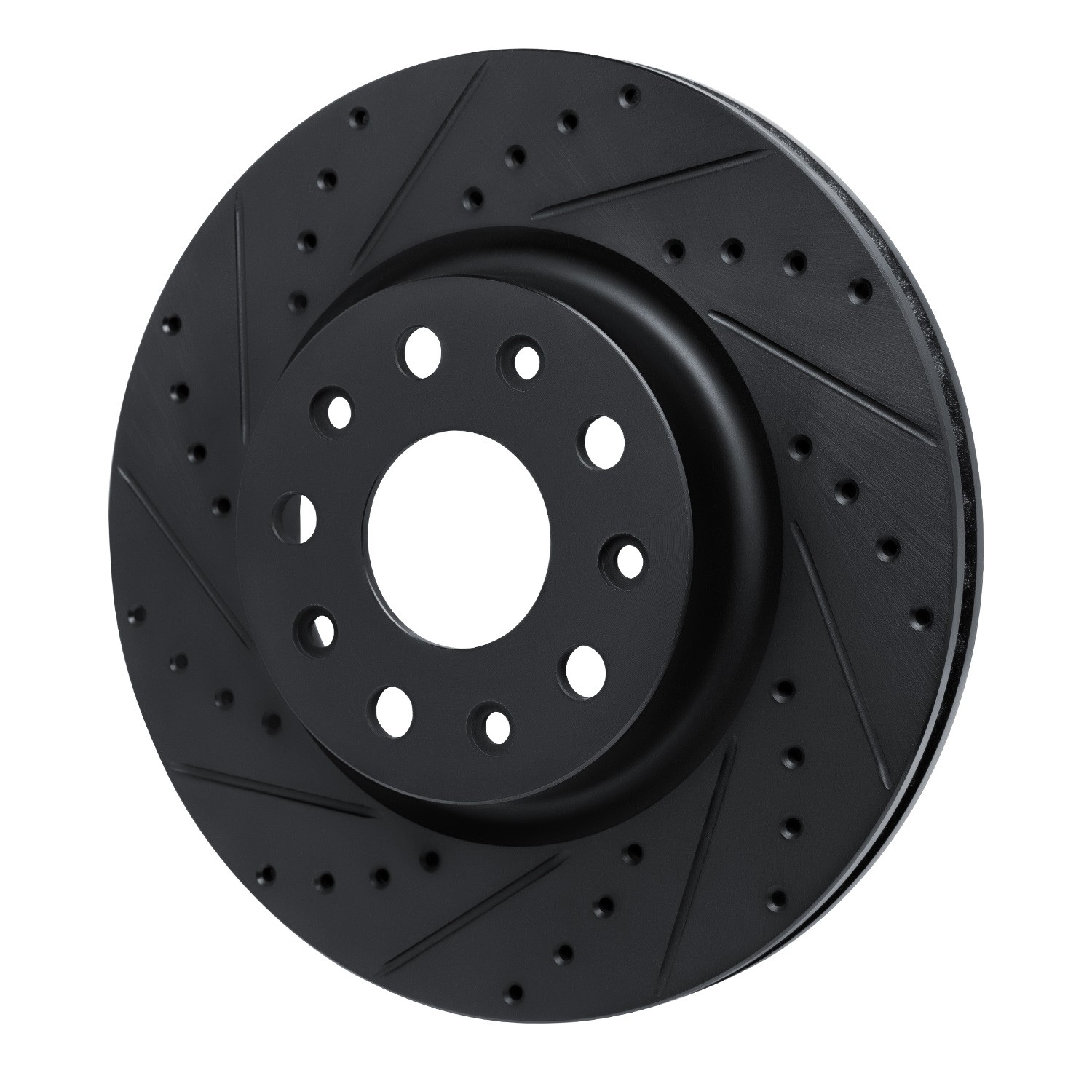 DYN 633-42039L DFC Brake Rotor - Drilled and Slotted - Black