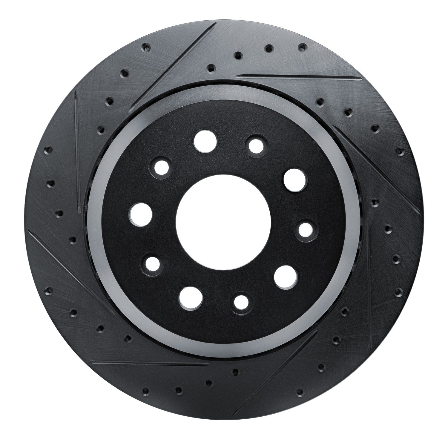 DYN 633-42043L DFC Brake Rotor - Drilled and Slotted - Black