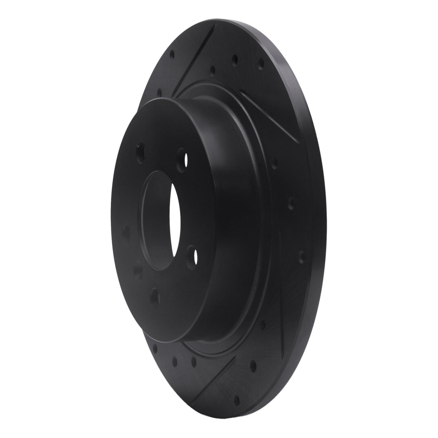 DYN 633-45013L DFC Brake Rotor - Drilled and Slotted - Black