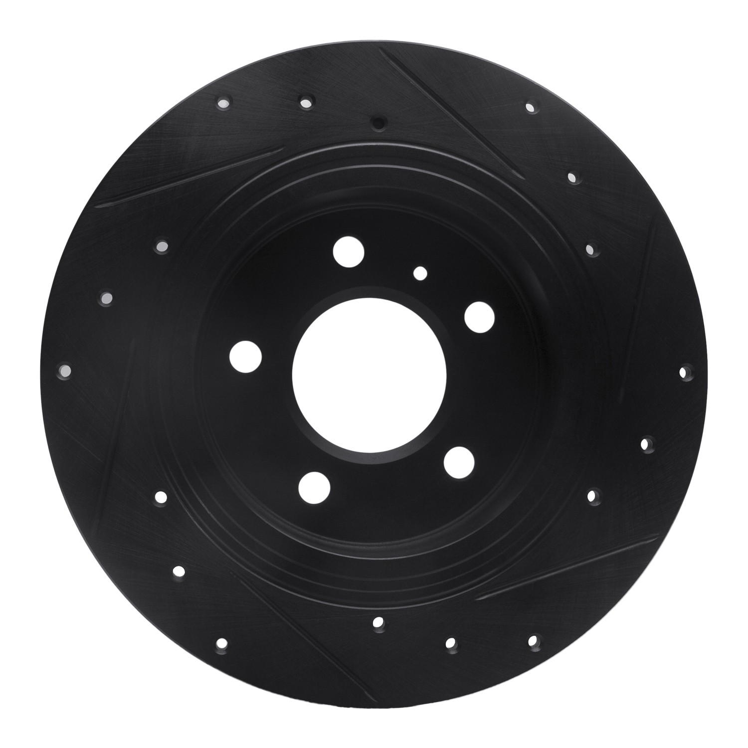 DYN 633-45013L DFC Brake Rotor - Drilled and Slotted - Black - Image 2