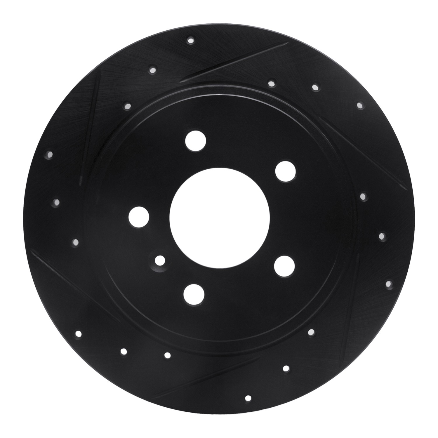 DYN 633-45013L DFC Brake Rotor - Drilled and Slotted - Black - Image 3