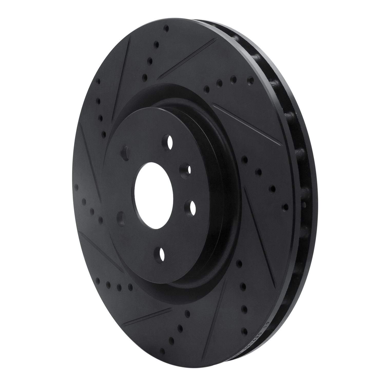 DYN 633-45017L DFC Brake Rotor - Drilled and Slotted - Black