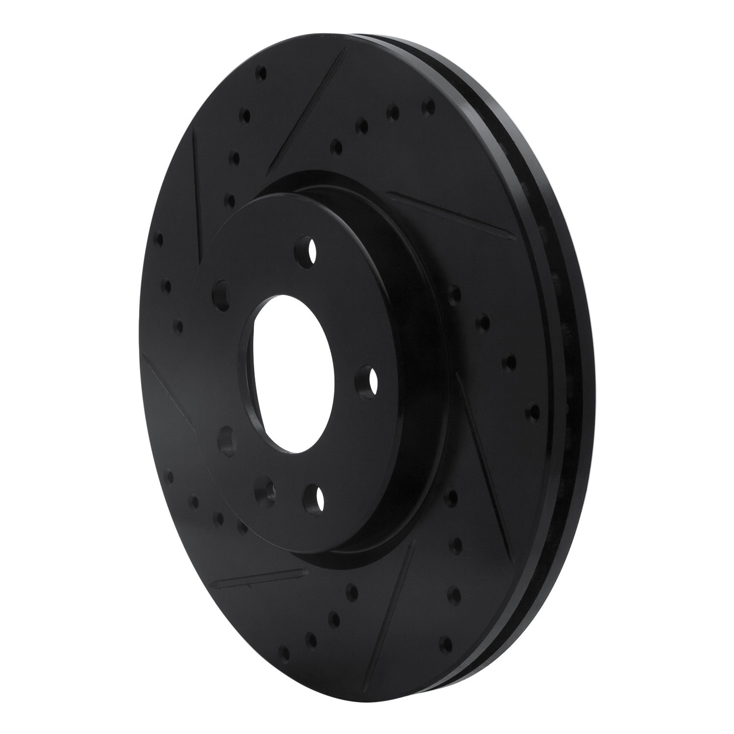 DYN 633-45045L DFC Brake Rotor - Drilled and Slotted - Black