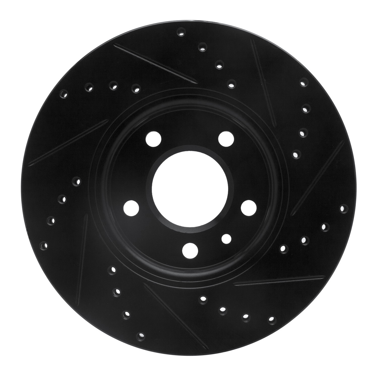 DYN 633-45045L DFC Brake Rotor - Drilled and Slotted - Black - Image 2