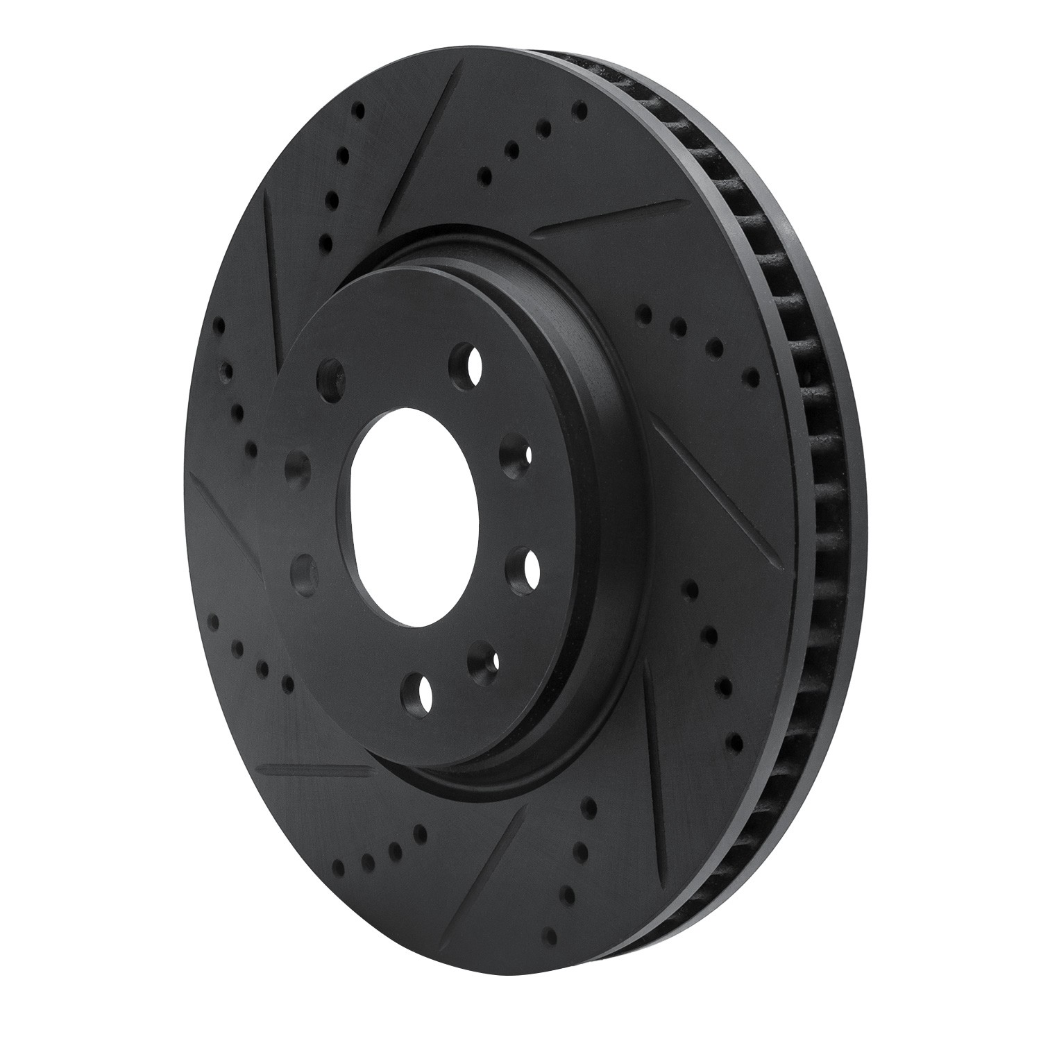 DYN 633-46013L DFC Brake Rotor - Drilled and Slotted - Black