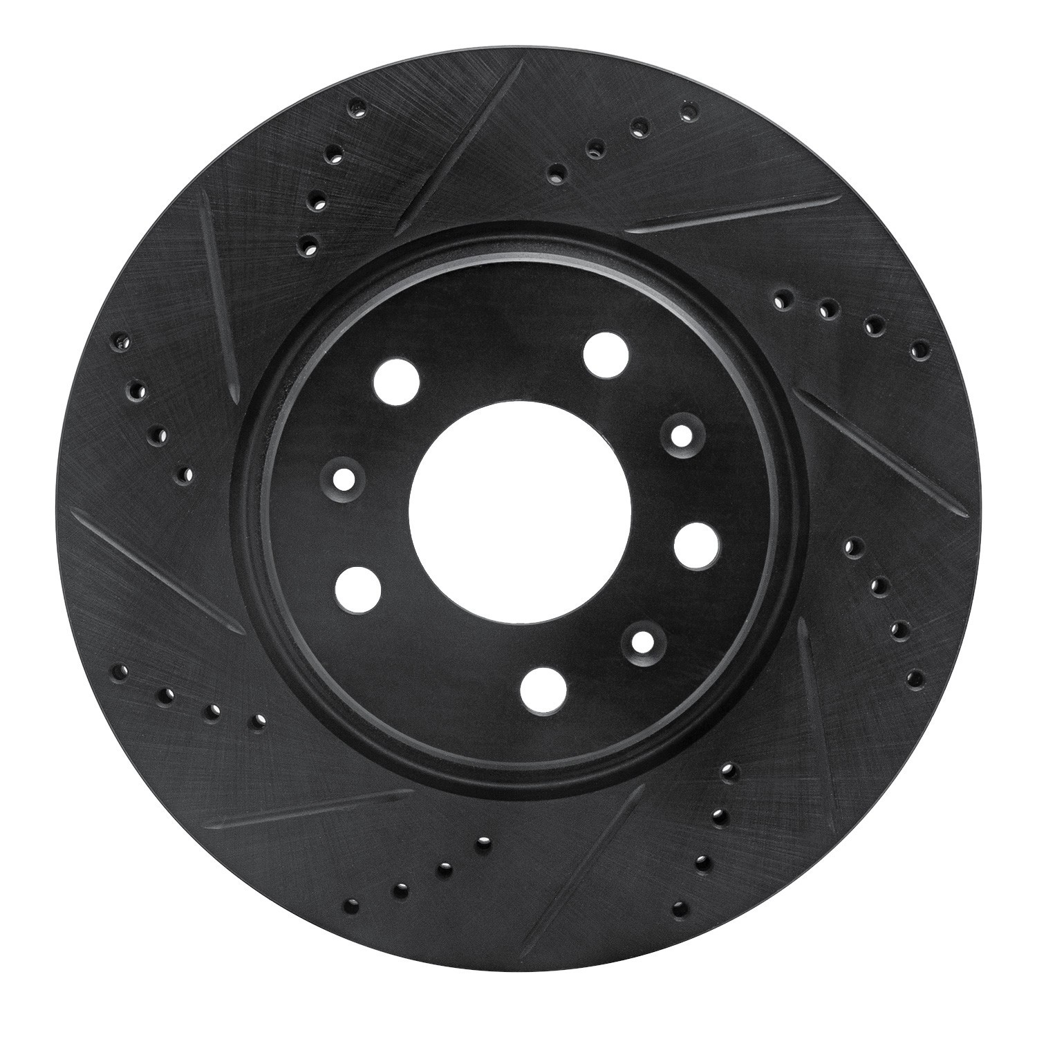 DYN 633-46013L DFC Brake Rotor - Drilled and Slotted - Black - Image 3