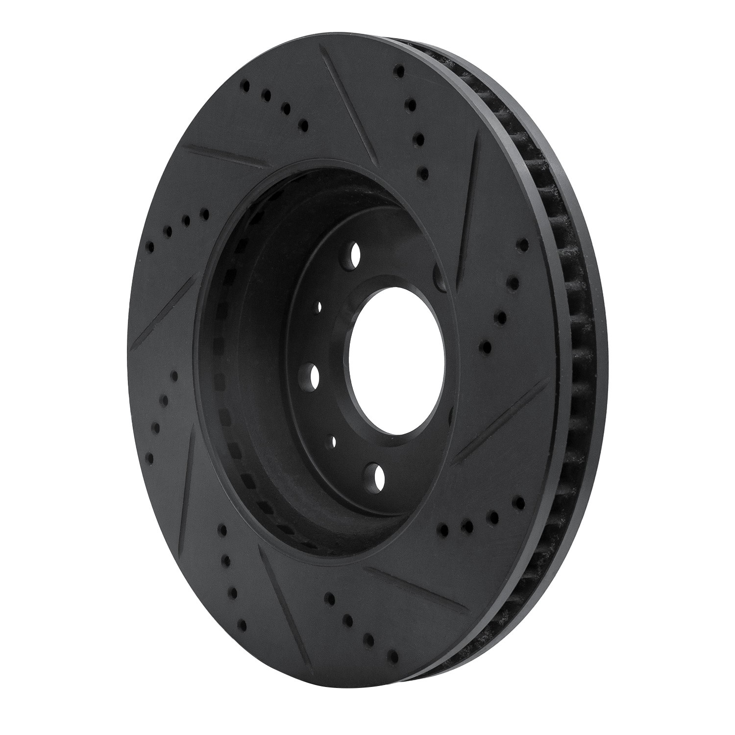 DYN 633-46013L DFC Brake Rotor - Drilled and Slotted - Black - Image 5