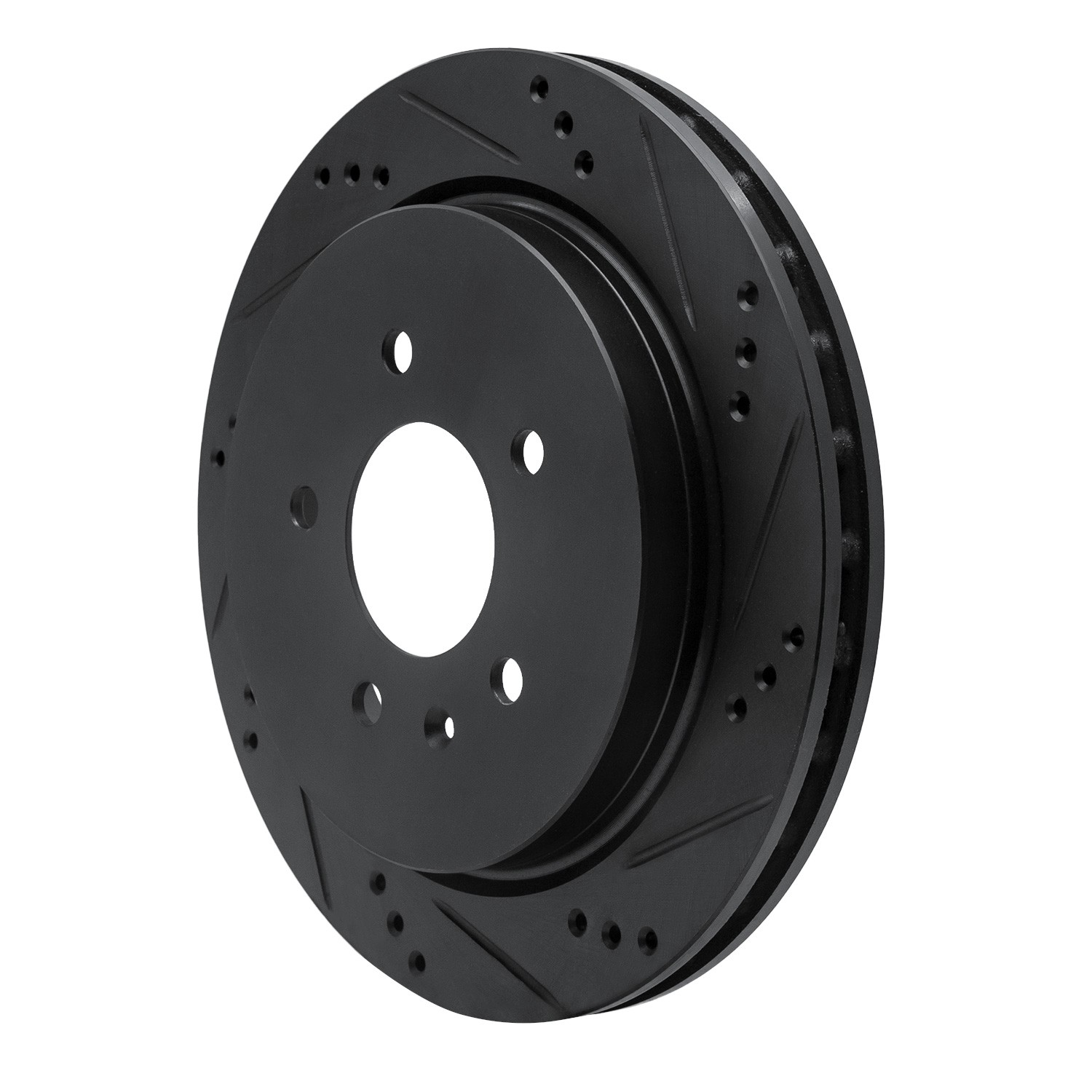 DYN 633-46014R DFC Brake Rotor - Drilled and Slotted - Black