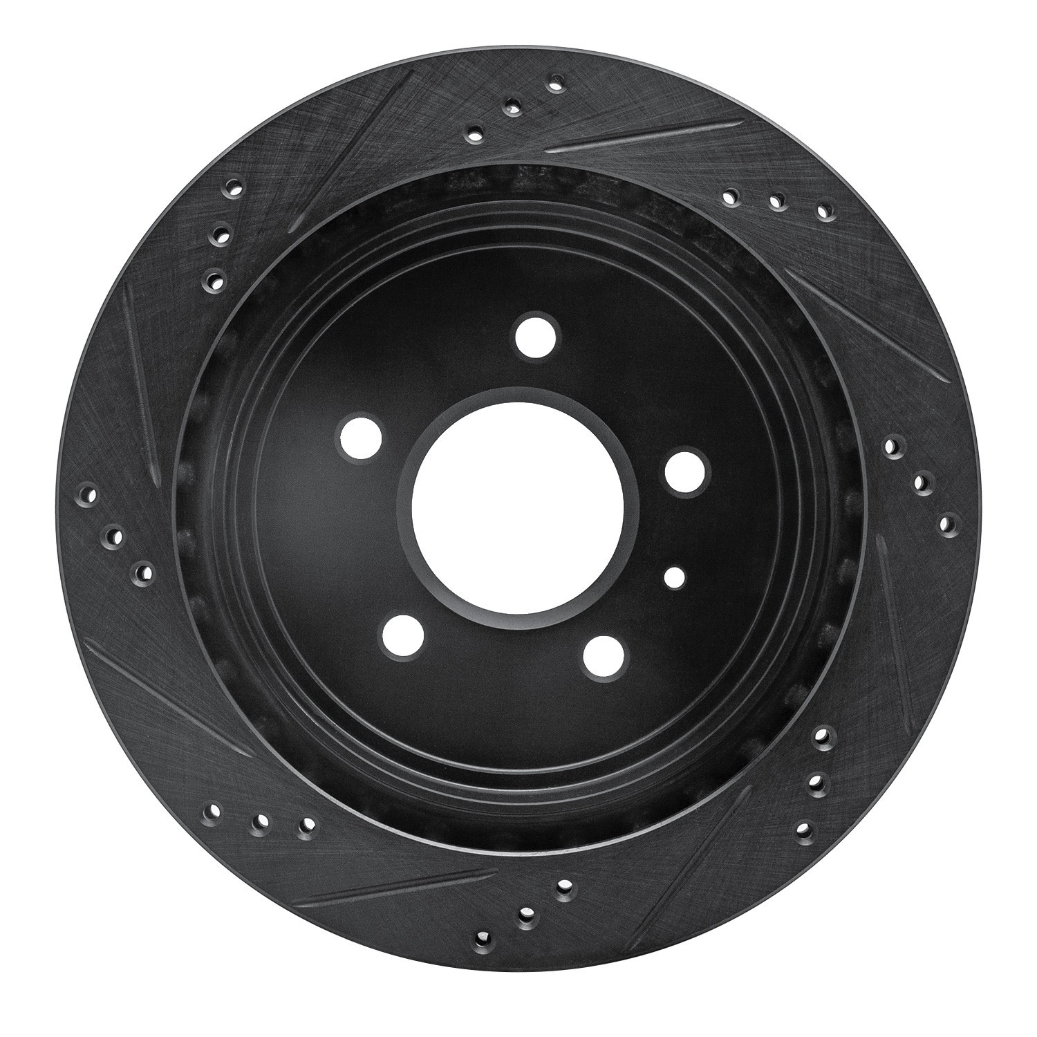 DYN 633-46014R DFC Brake Rotor - Drilled and Slotted - Black - Image 2