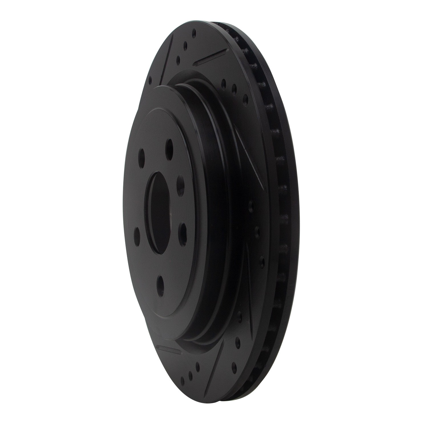 DYN 633-46024L DFC Brake Rotor - Drilled and Slotted - Black
