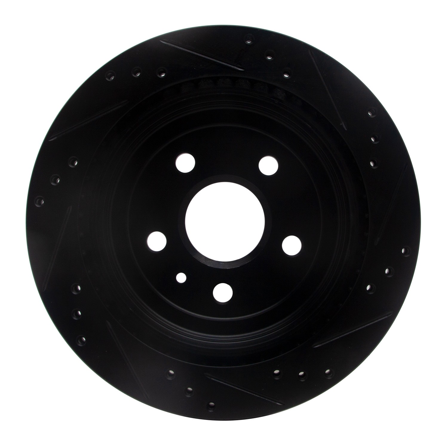 DYN 633-46024L DFC Brake Rotor - Drilled and Slotted - Black - Image 2
