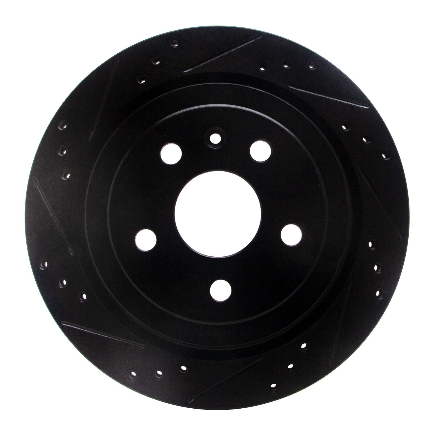 DYN 633-46024L DFC Brake Rotor - Drilled and Slotted - Black - Image 3