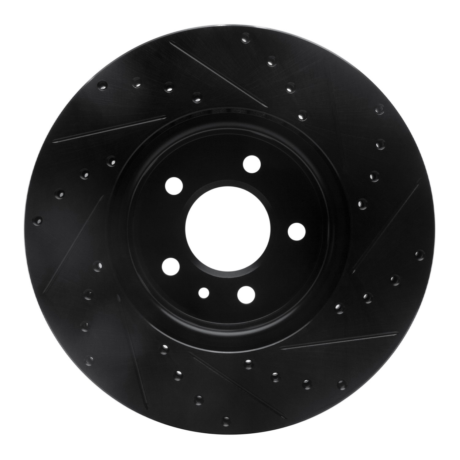 DYN 633-46035L DFC Brake Rotor - Drilled and Slotted - Black - Image 2