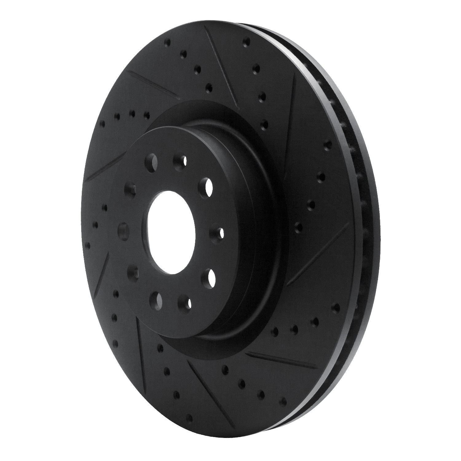 DYN 633-46036R DFC Brake Rotor - Drilled and Slotted - Black