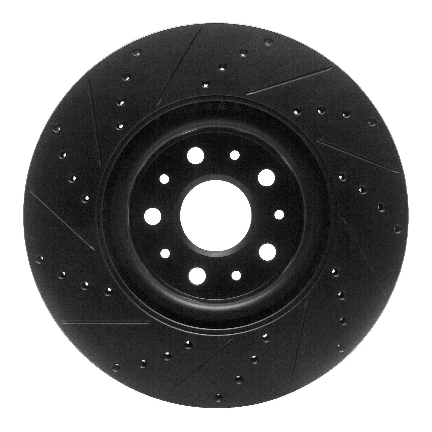 DYN 633-46036R DFC Brake Rotor - Drilled and Slotted - Black - Image 2