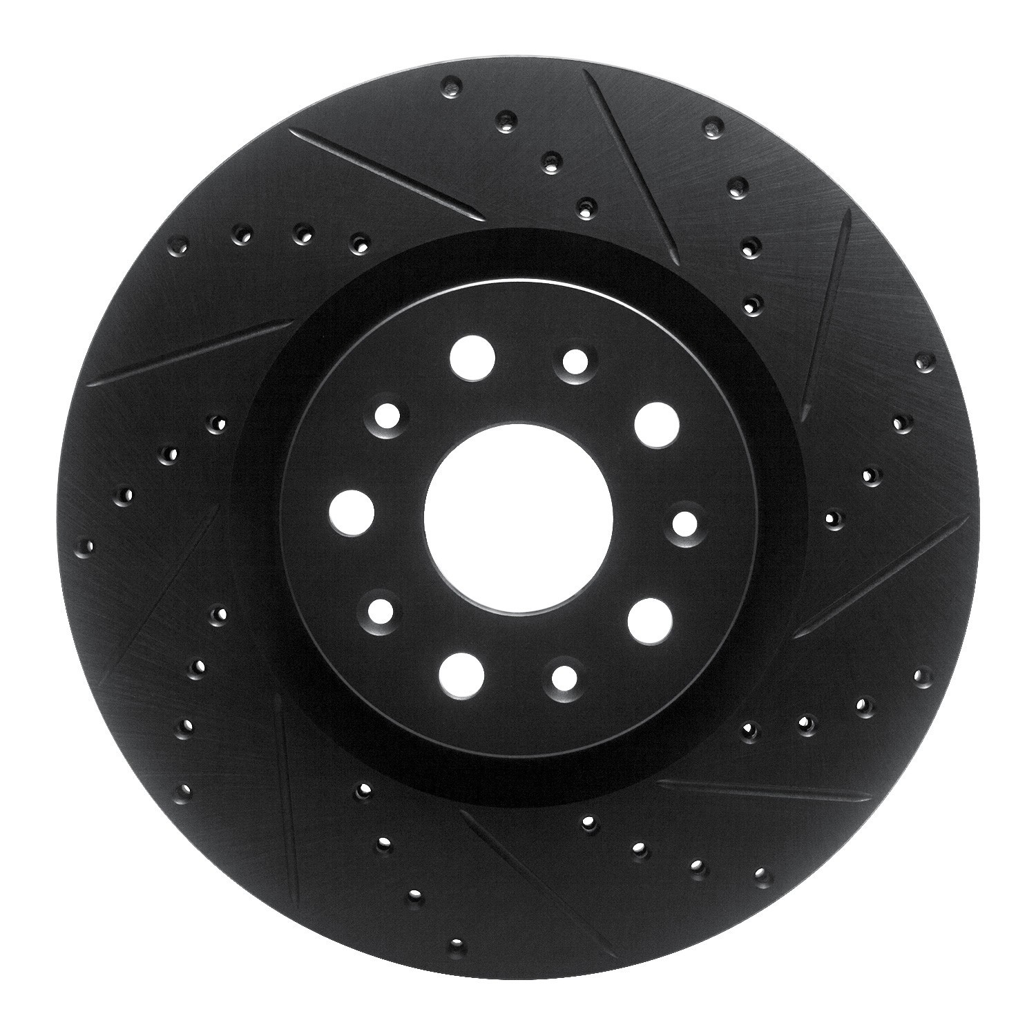 DYN 633-46036R DFC Brake Rotor - Drilled and Slotted - Black - Image 3