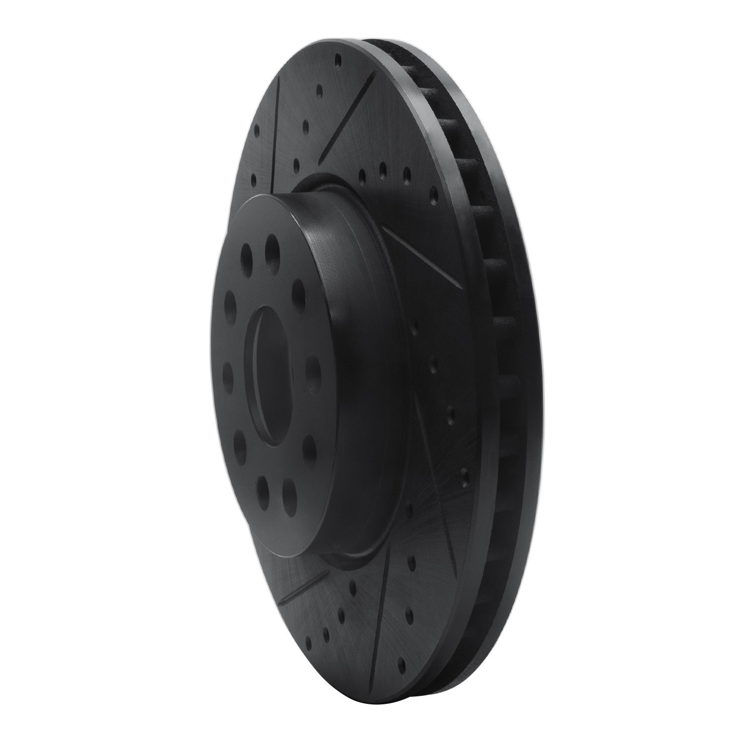 DYN 633-46038L DFC Brake Rotor - Drilled and Slotted - Black