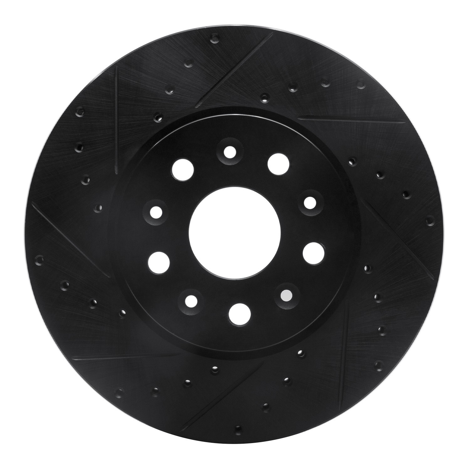 DYN 633-46038L DFC Brake Rotor - Drilled and Slotted - Black - Image 3