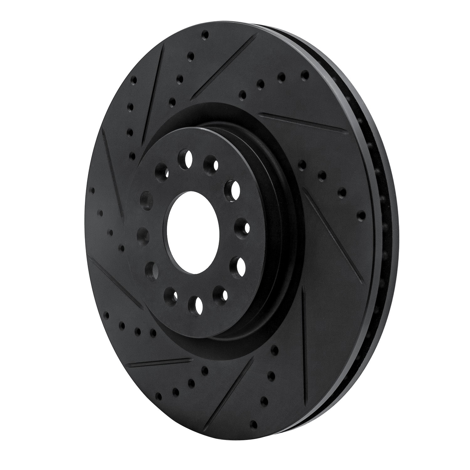 DYN 633-46047L DFC Brake Rotor - Drilled and Slotted - Black