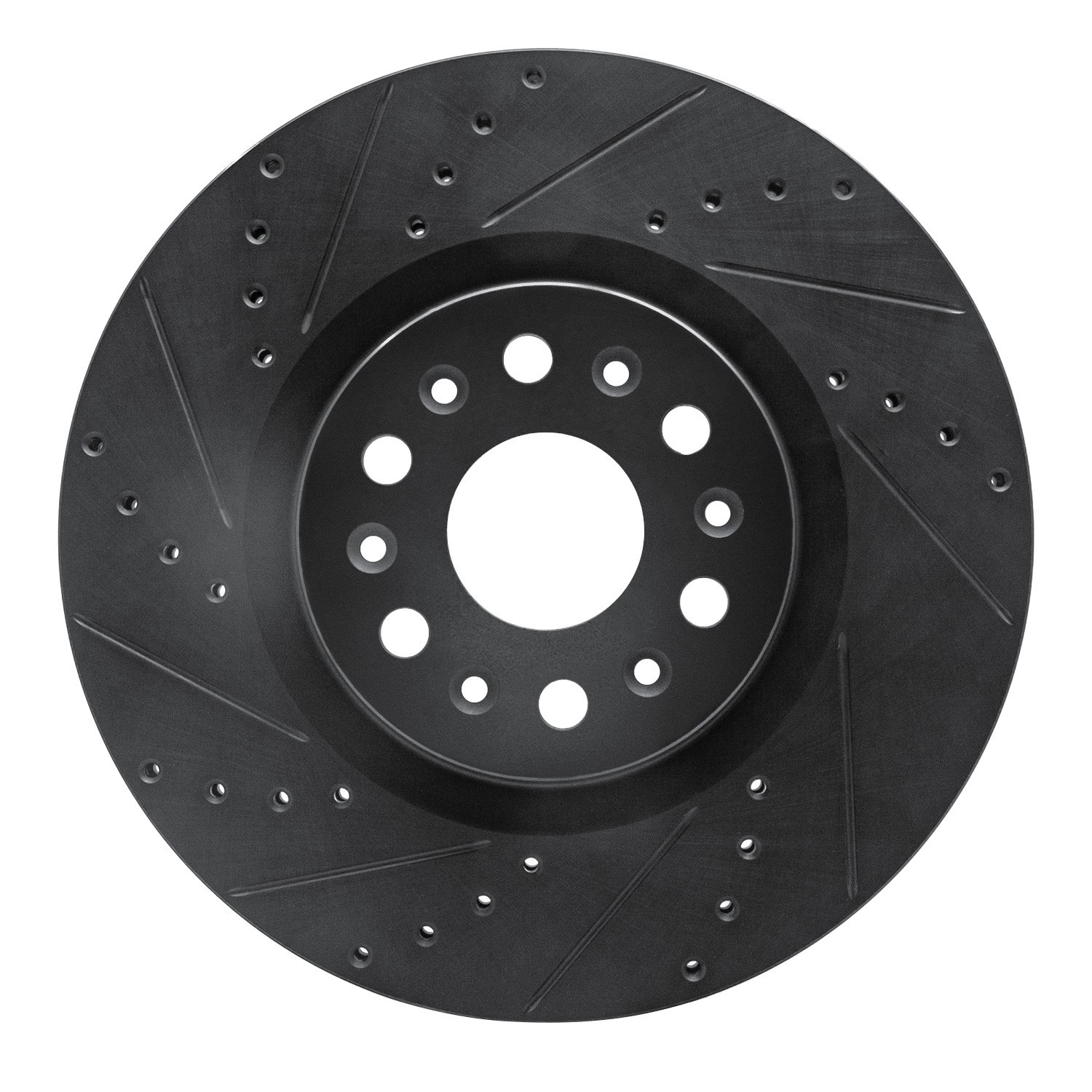 DYN 633-46047L DFC Brake Rotor - Drilled and Slotted - Black - Image 3