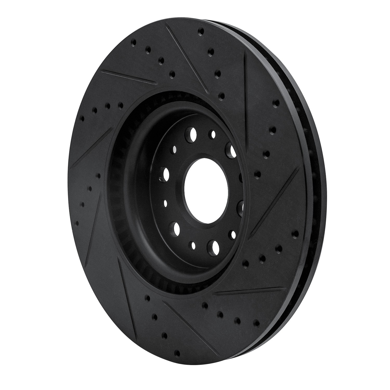 DYN 633-46047L DFC Brake Rotor - Drilled and Slotted - Black - Image 5