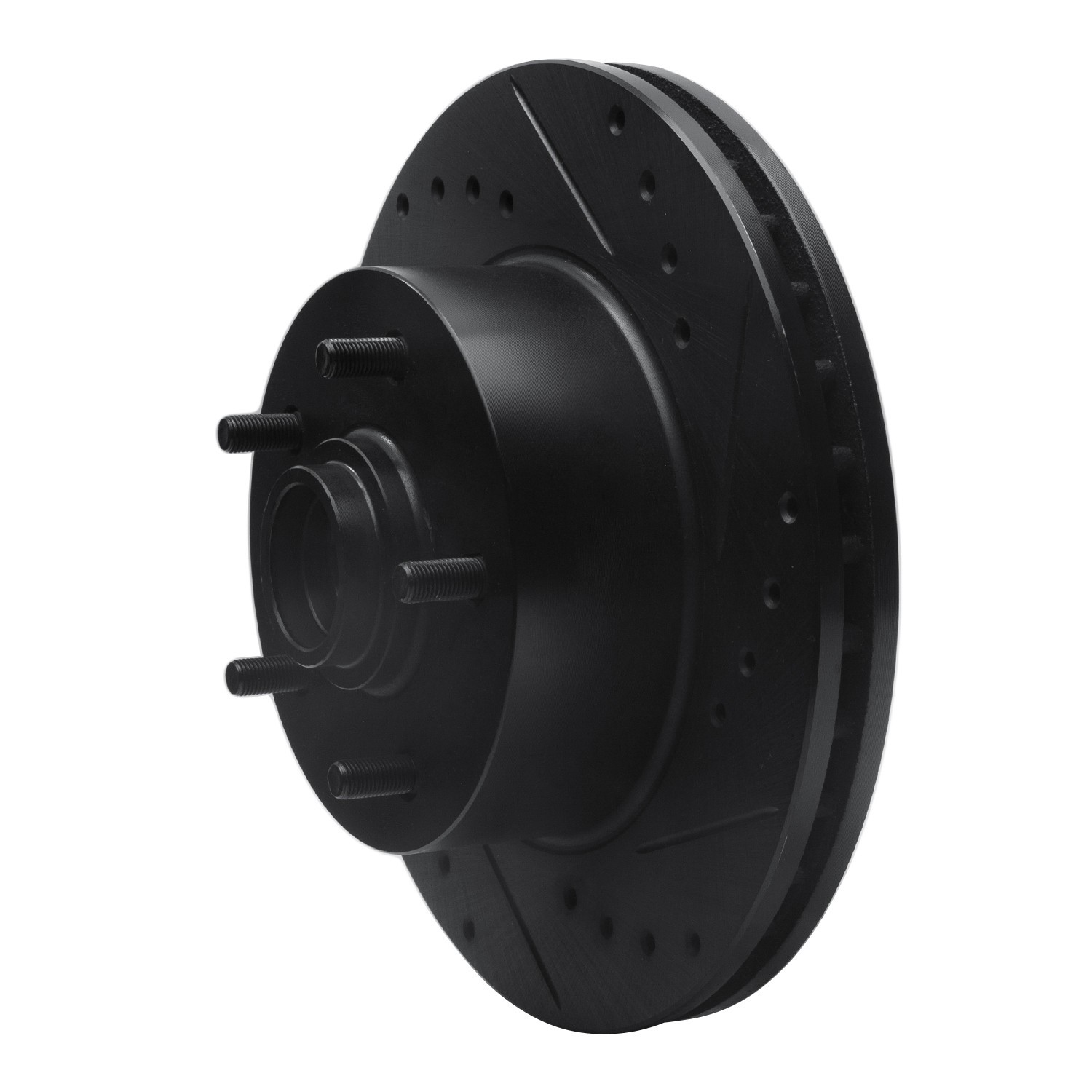 DYN 633-47004R DFC Brake Rotor - Drilled and Slotted - Black