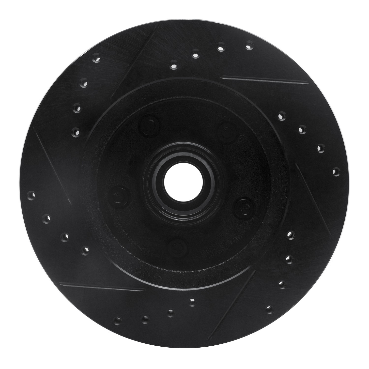 DYN 633-47004R DFC Brake Rotor - Drilled and Slotted - Black - Image 2