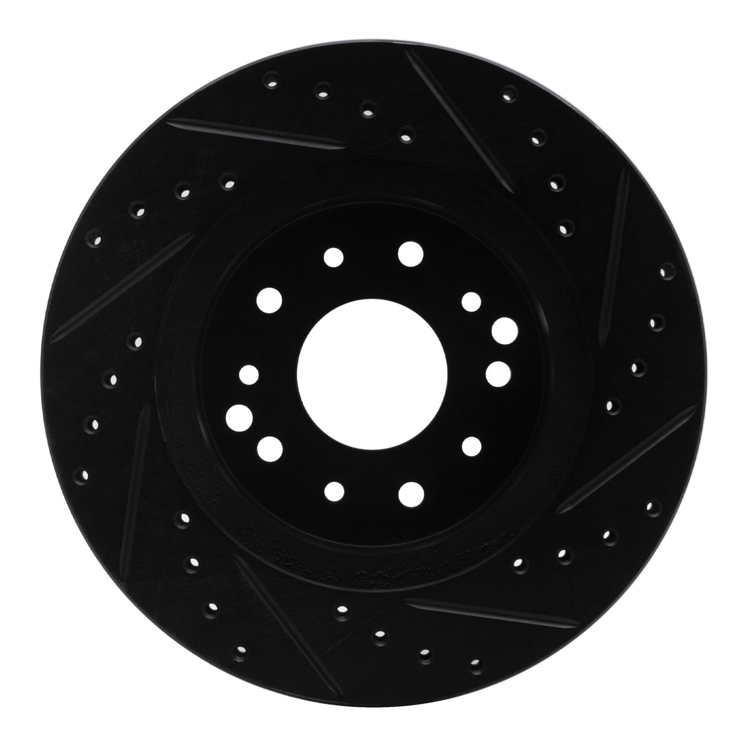 DYN 633-47008L DFC Brake Rotor - Drilled and Slotted - Black - Image 2