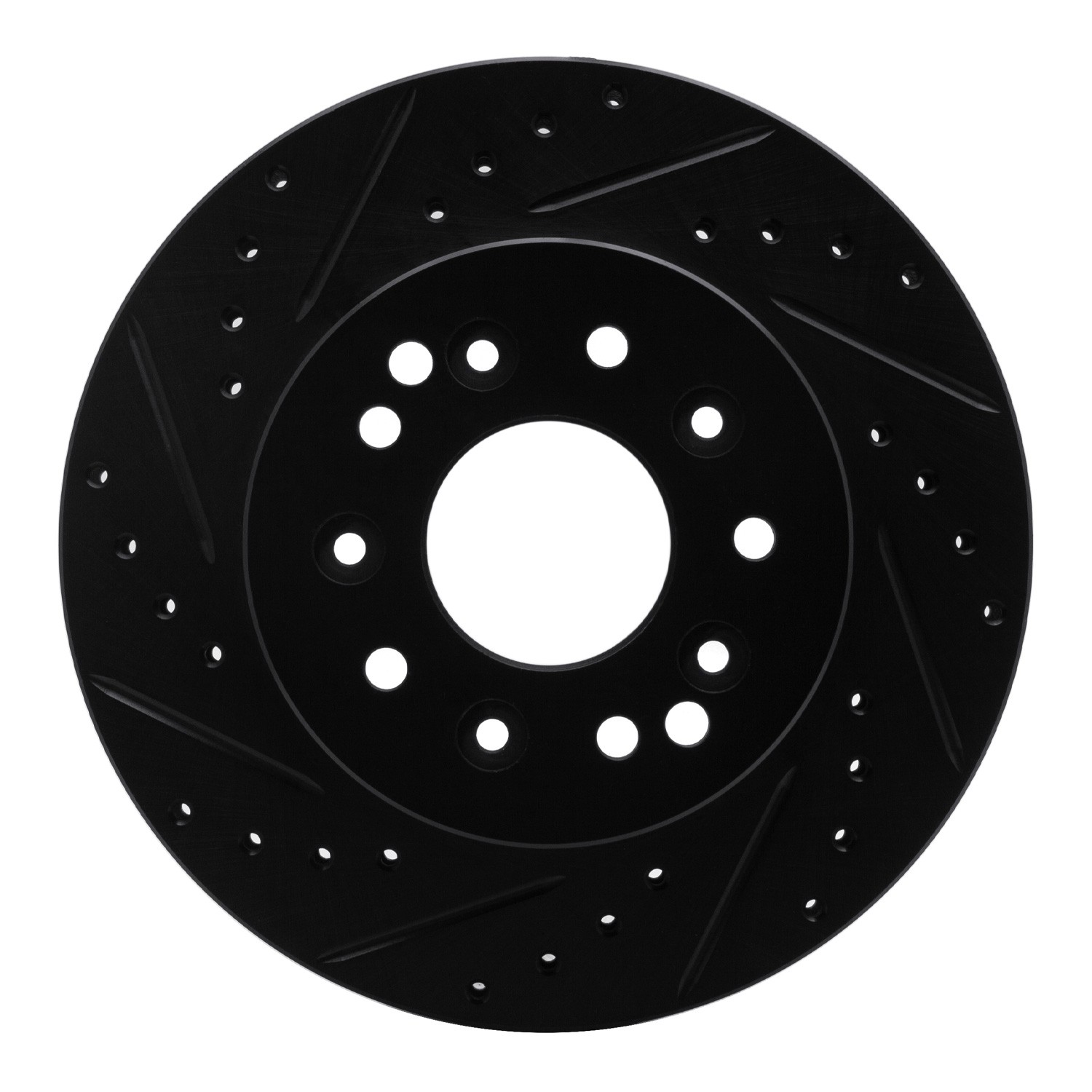 DYN 633-47008L DFC Brake Rotor - Drilled and Slotted - Black - Image 3