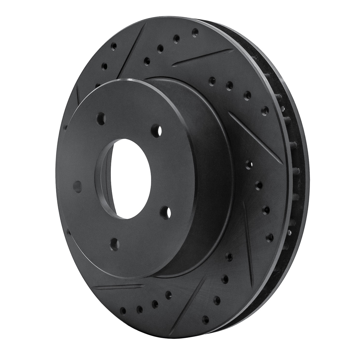 DYN 633-47011L DFC Brake Rotor - Drilled and Slotted - Black